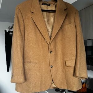 Brooks Brothers 100% Camel Hair Blazer Jacket 46R (see pics)